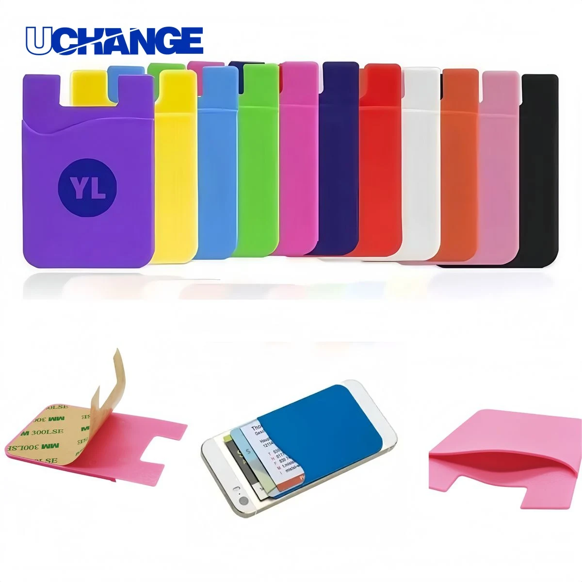 Silicone Mobile Phone Card Holder Sticker 1