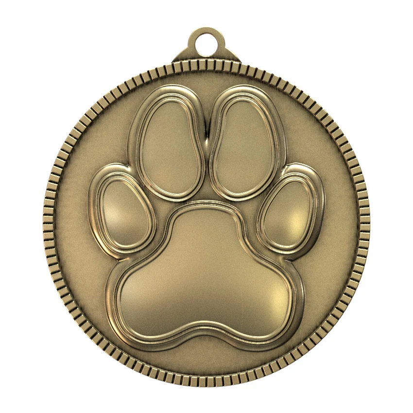 Antique Gold Paw Classic Legacy Medallion (2") 1
