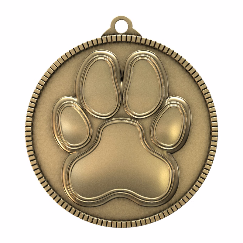 Antique Gold Paw Classic Legacy Medallion (2")