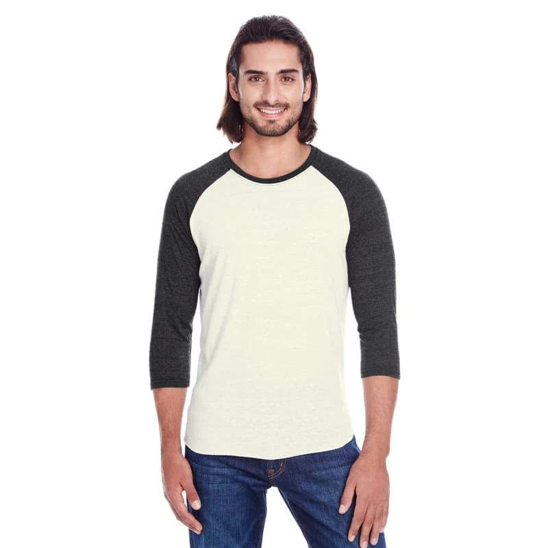 Threadfast Apparel Unisex Triblend 3/4-Sleeve Raglan 1