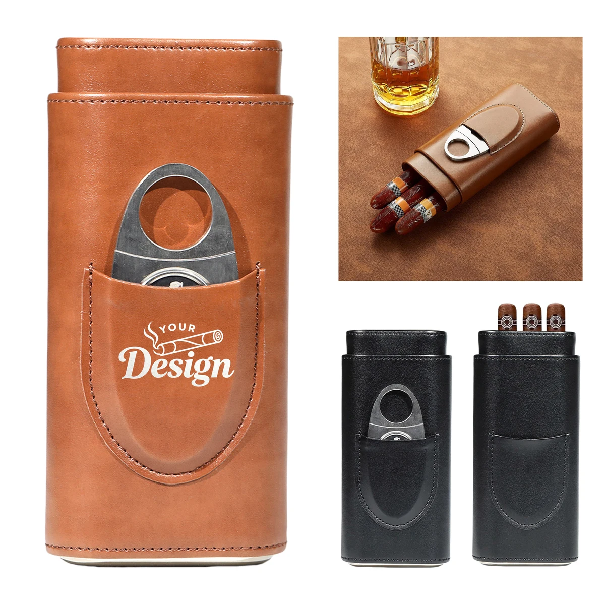 Cigar Case With Cutter Cedar 1