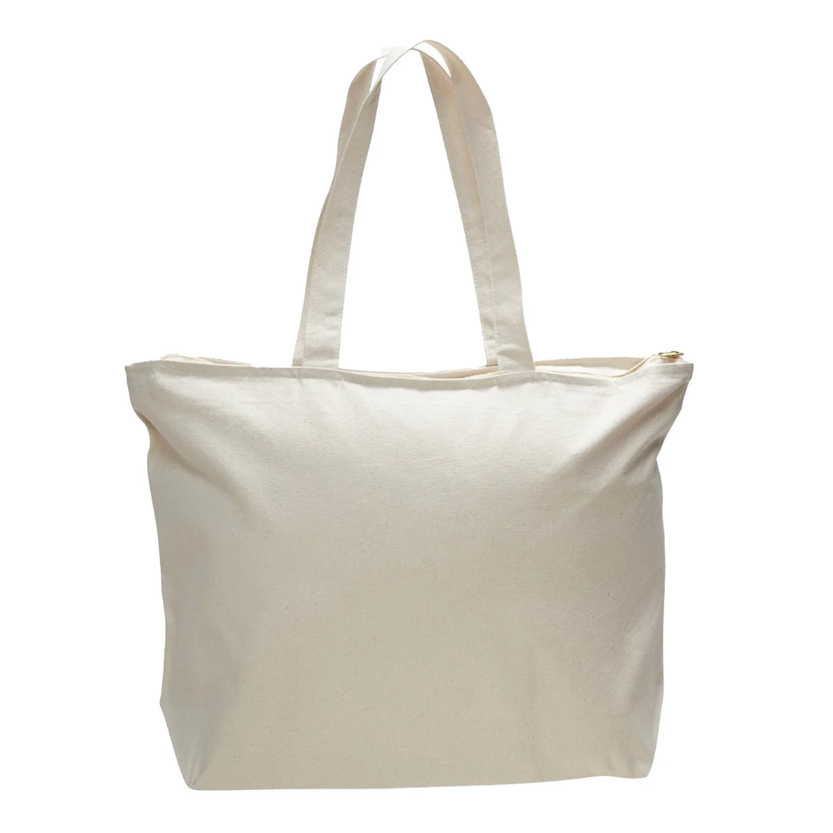 Cotton Canvas Zipper Tote Bag, custom tote bag with logo imprint 1