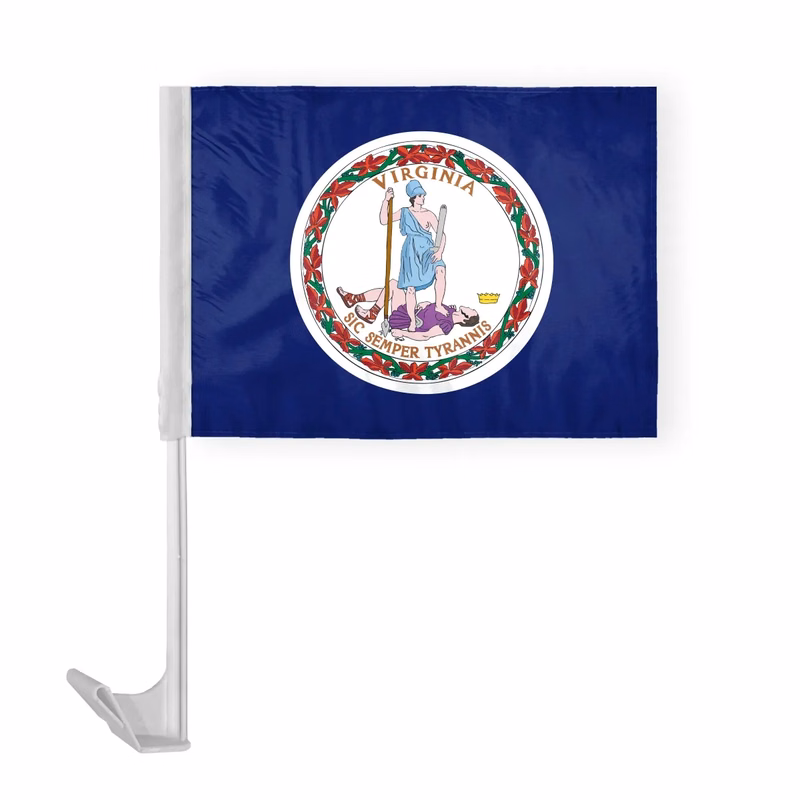 12"x16" & 10.5''x15'' Virginia Car Flags