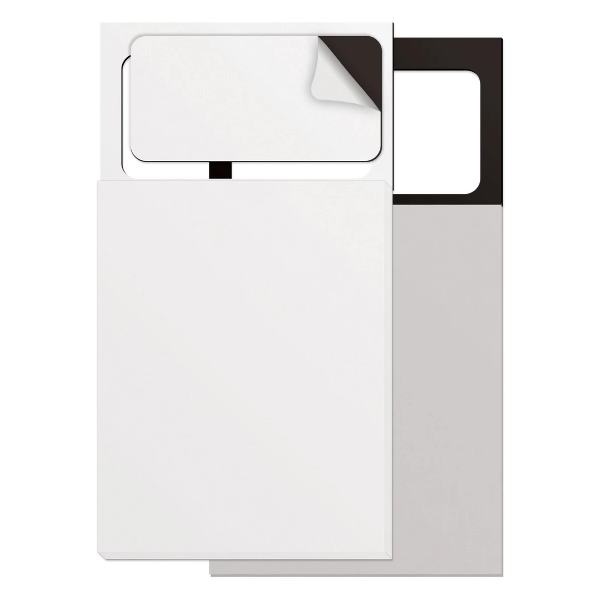 Blank Magnet (2"x3.5") with 50 page Note Pad (3.5"x4.25") Combination 1