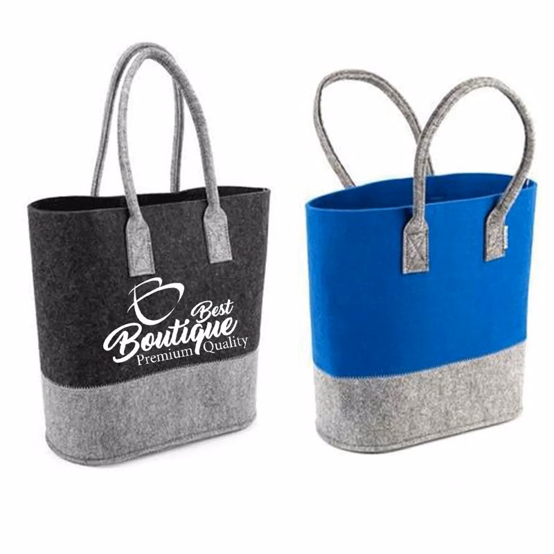 Custom Reusable Market Shopping Handbags Felt Cloth Bags