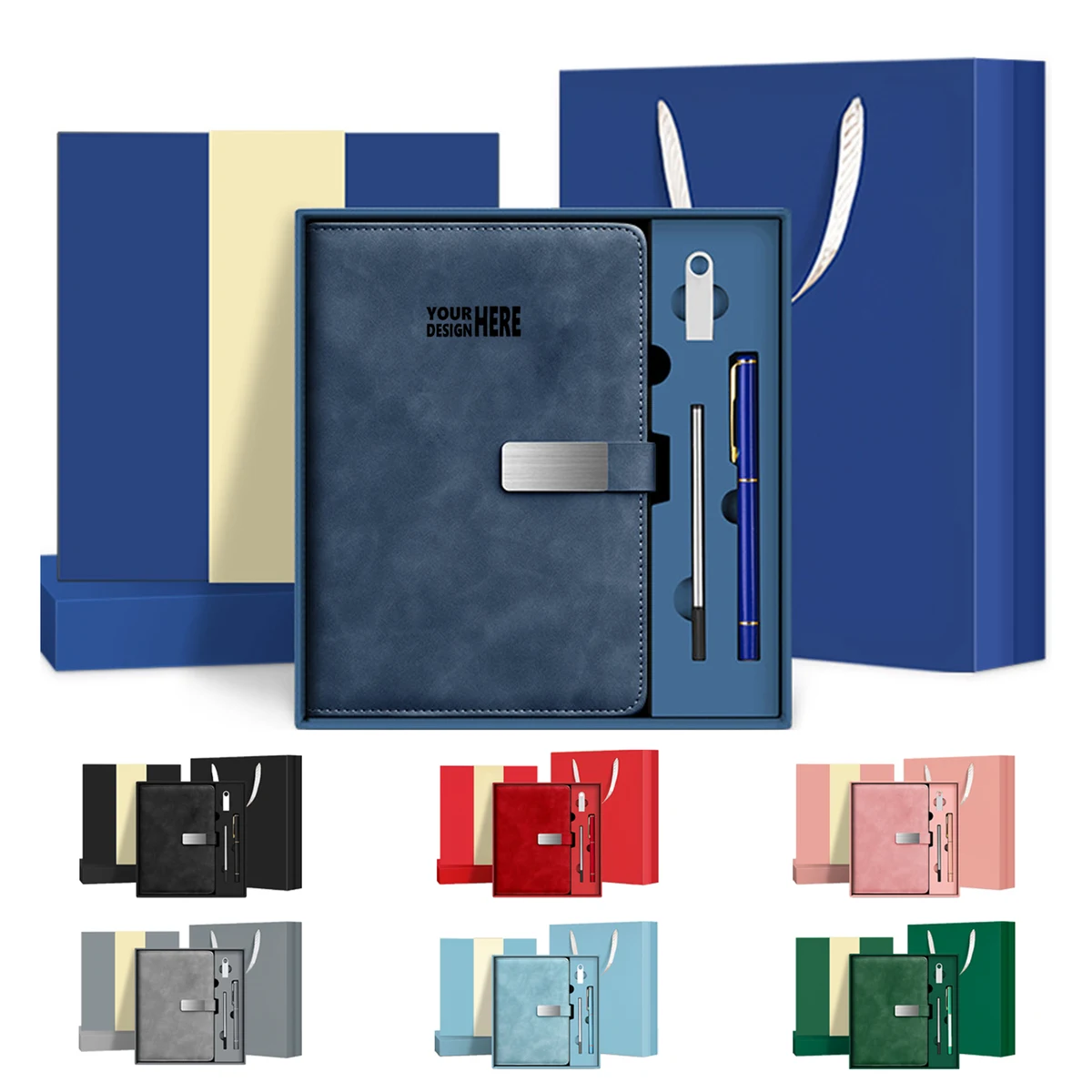 Elegant Green A5 Notebook Set - Pen & 16GB USB 1