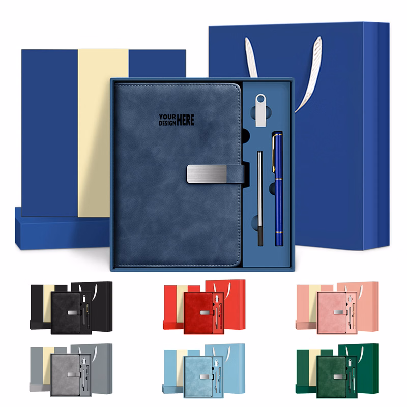 Elegant Green A5 Notebook Set - Pen & 16GB USB