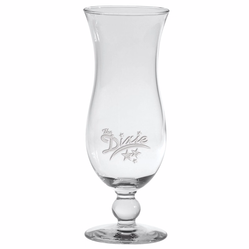 15 oz. Footed Hurricane - Deep Etched