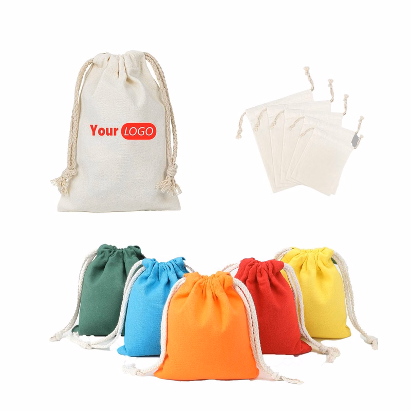 Cotton Linen Drawstring Pouch
