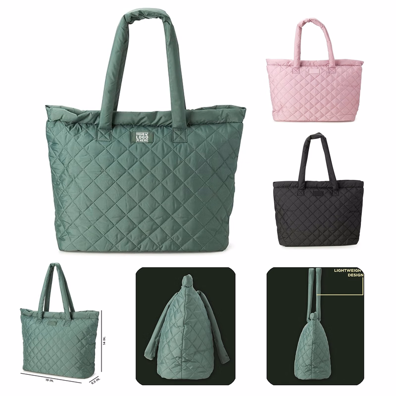 Reebok Women Tote Quilted Carry-All Sports Gym Shoulder Casual Purse Hand Bag