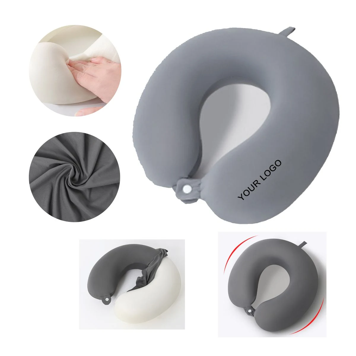 Cool Touch Memory Foam Portable Travel Neck Support Pillow 1