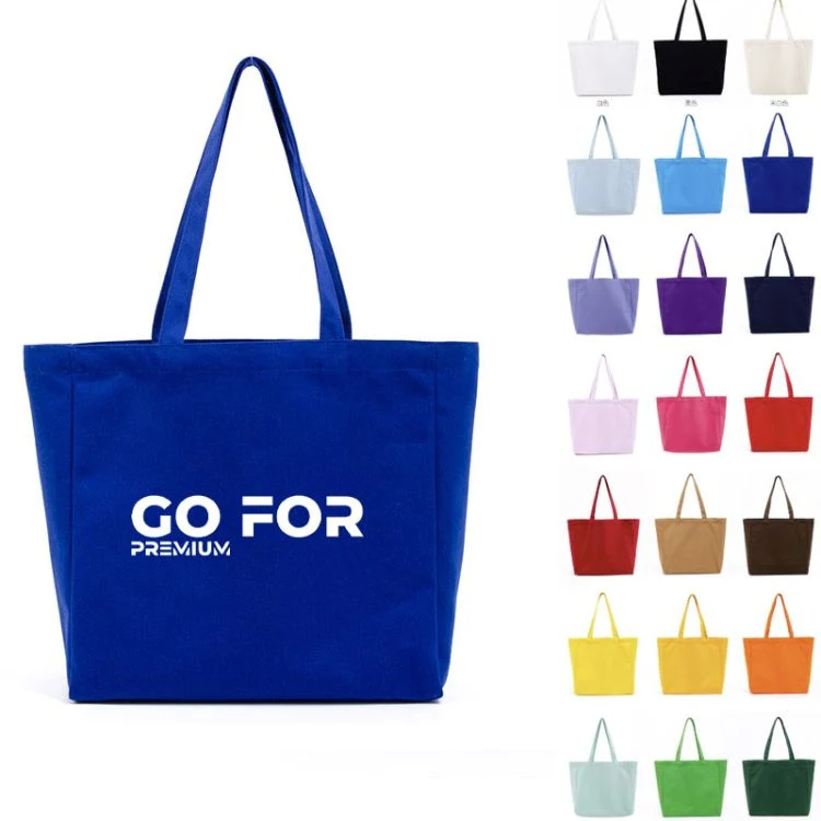 Eco-Friendly Large Reusable Canvas Grocery Tote Bag, custom tote bag with logo imprint 1