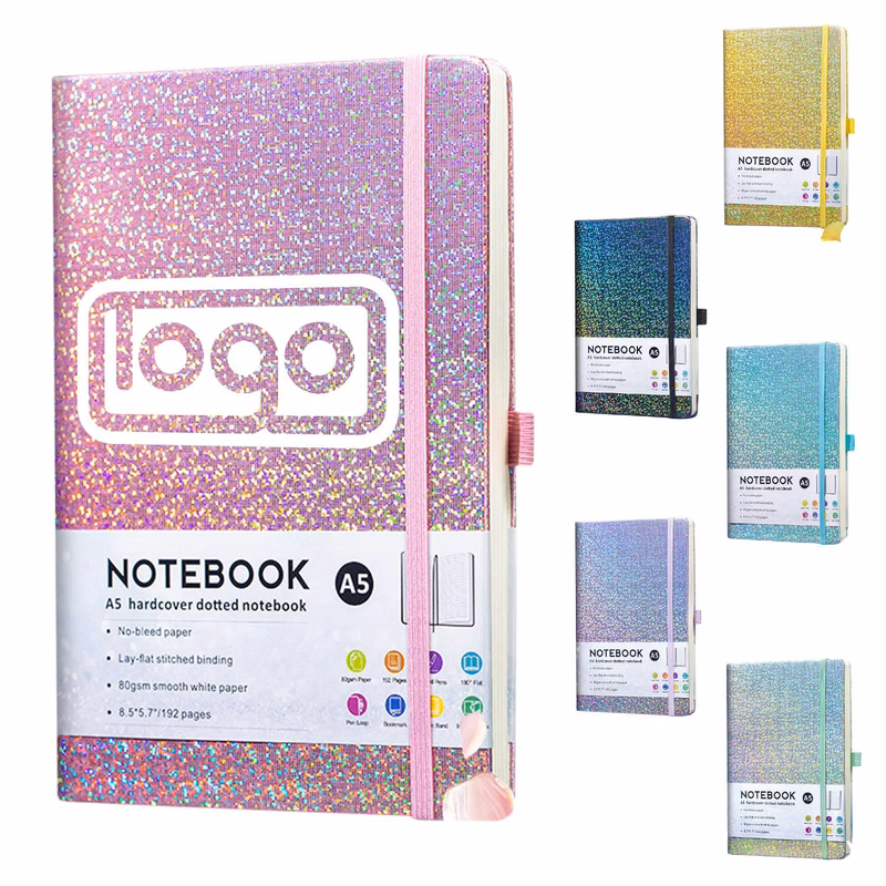 Glitter A5 Notebook with Pen Slot
