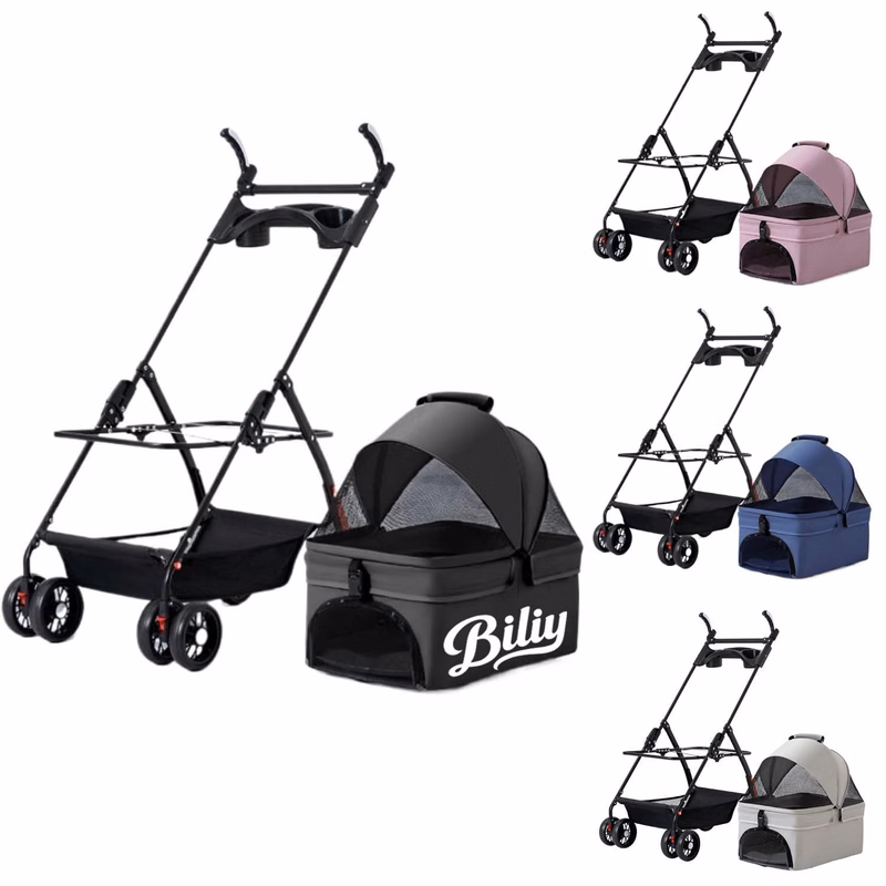 Foldable Mesh Travel Pet Stroller