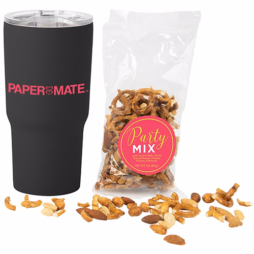 Soft Touch Tumbler With Party Mix