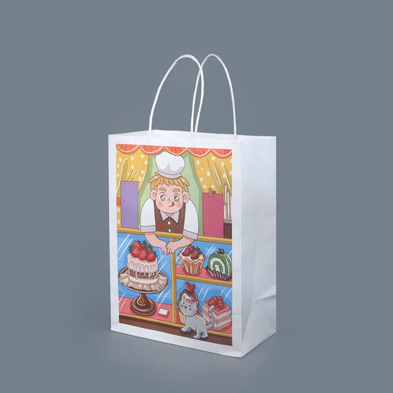 Recycled White Kraft Paper Bag