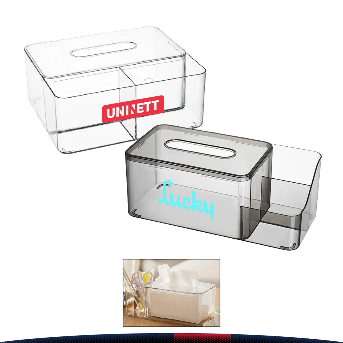 Multi-Functional Transparent Tissue Box 1