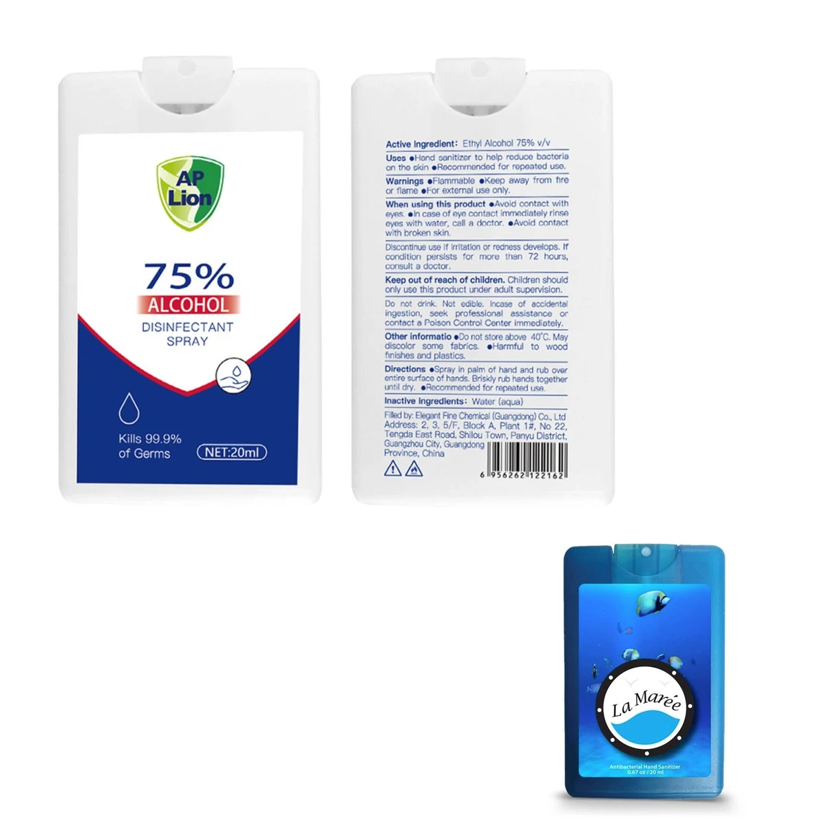 0.67 oz. Credit Card Shaped Hand Sanitizer Sprayer 1
