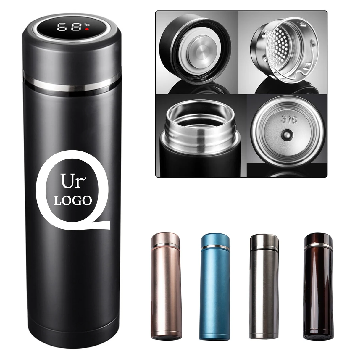 17Oz Smart Temperature Display Insulation Cup 1