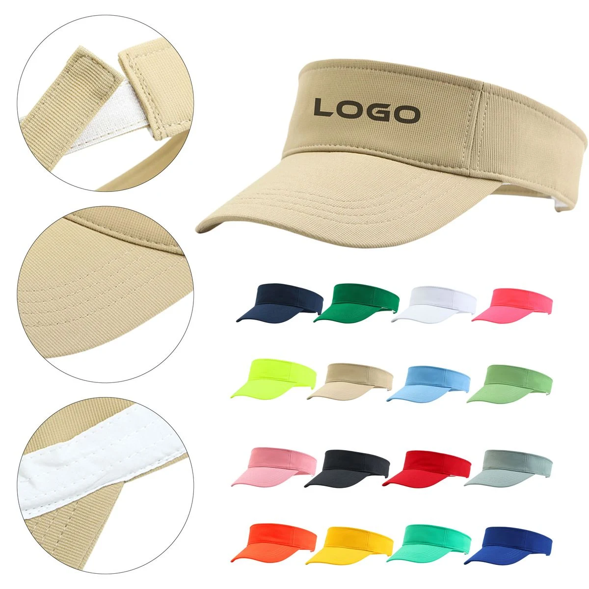 Printed Outdoor Sun Visor Hats 1