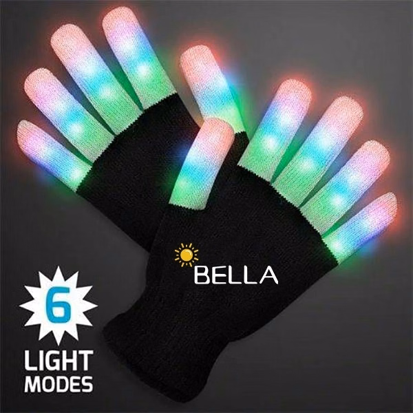 Led Colorful Flashing Finger Lighting Gloves