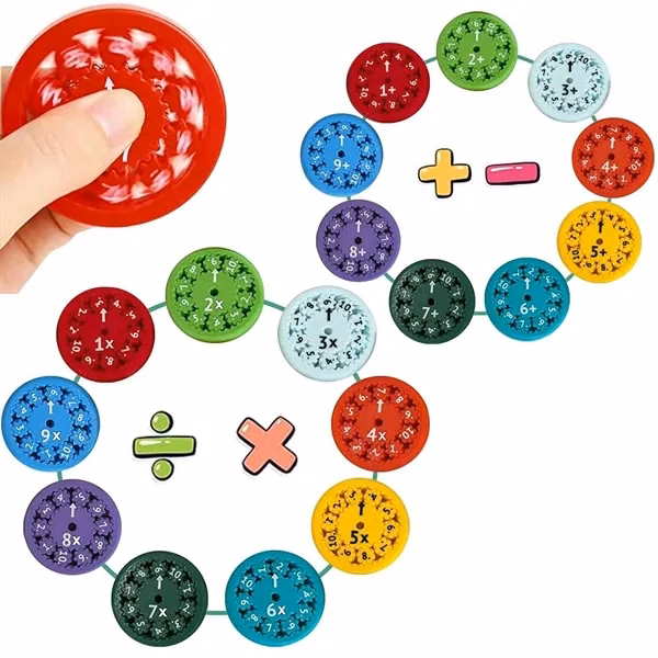Math Fact Fidget Spinners (1 Set 9 pcs)
