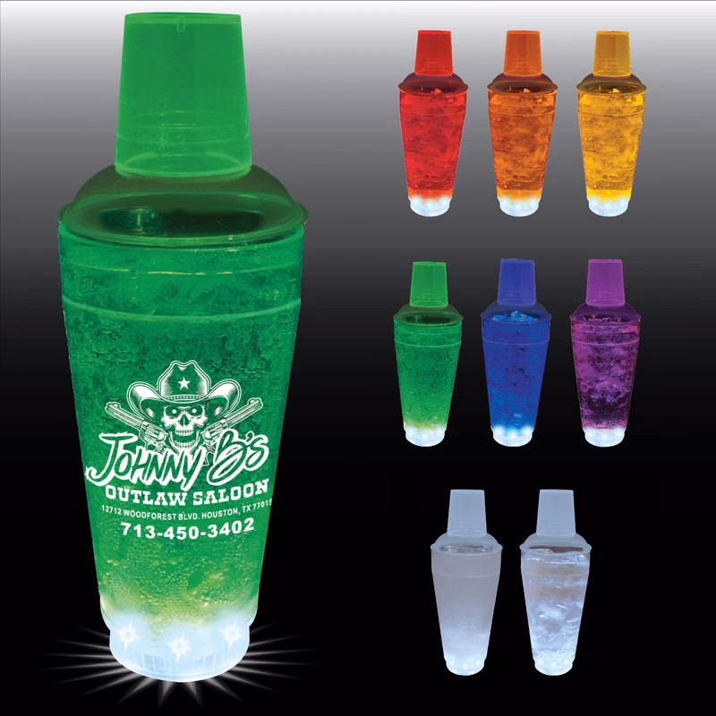 20oz 5-Light 3 Piece Plastic Cocktail Shaker