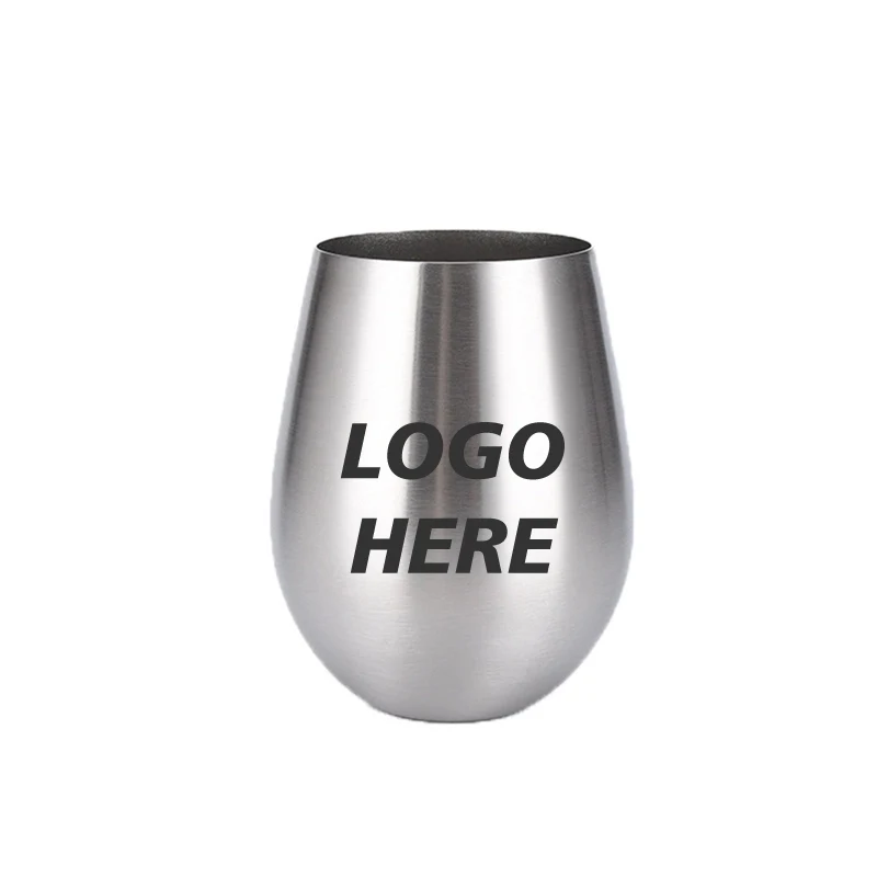 Custom 17 oz Stainless Steel Unbreakable Wine Glasses 1