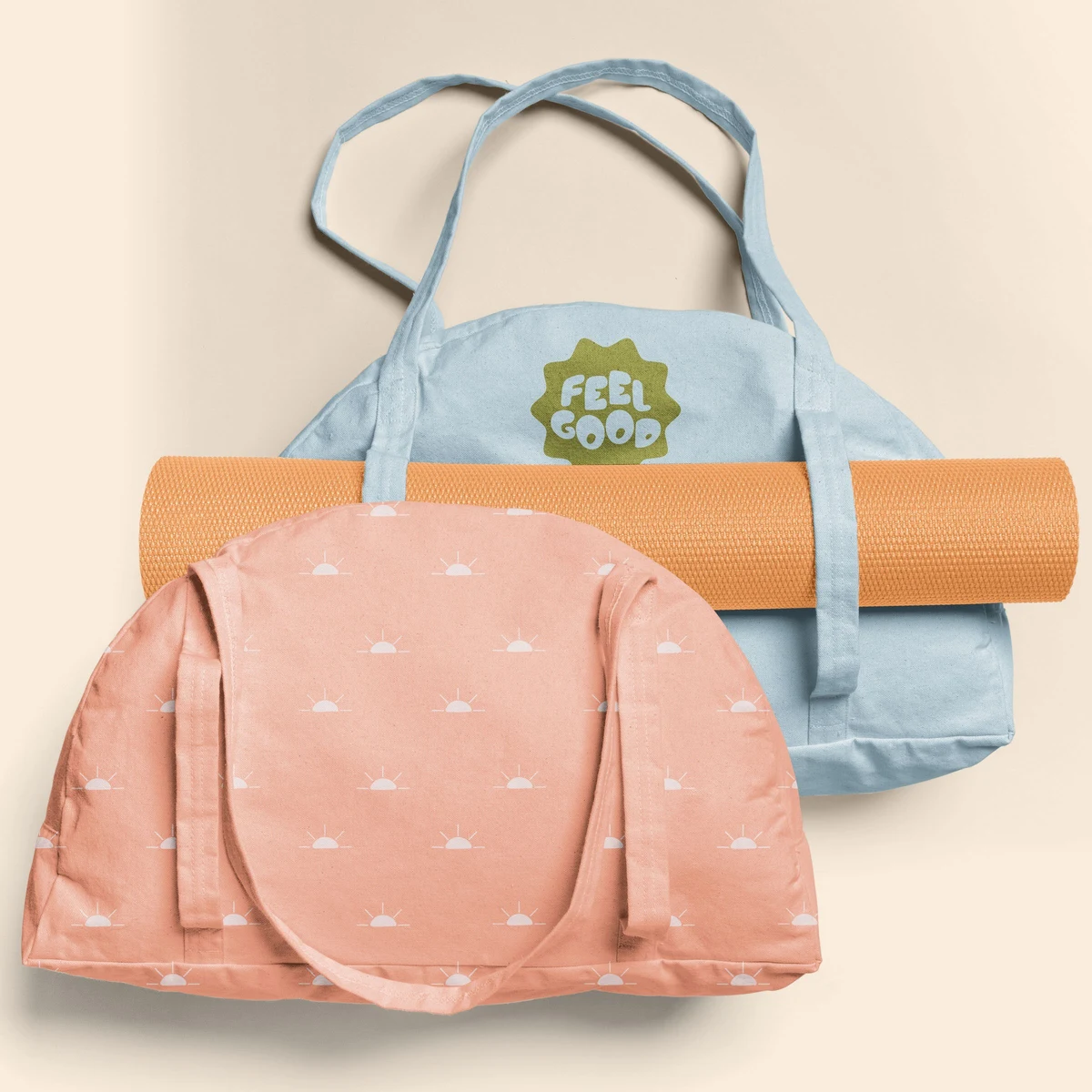 SOMEWHERE YOGA TOTE - COLORED CANVAS 1