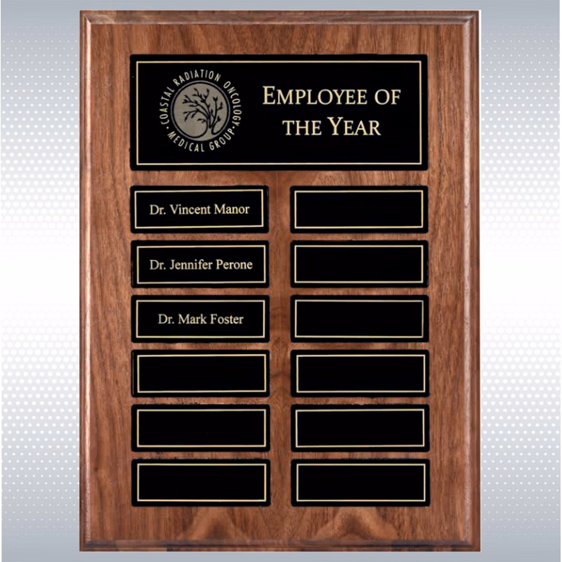 Recognition Pocket 12 Plate Perpetual Plaque (9" x 12")