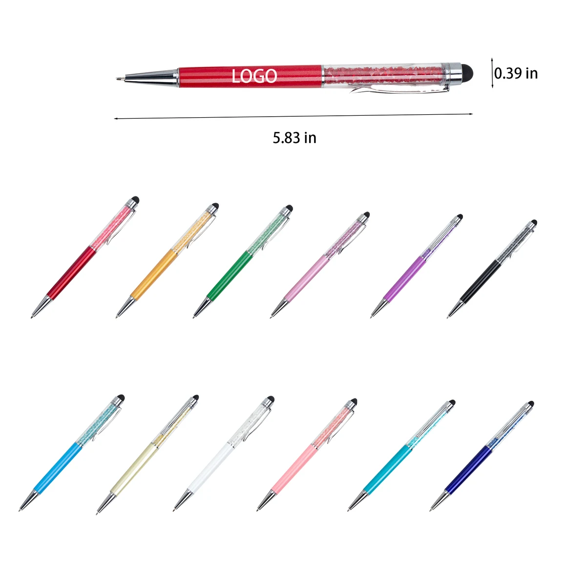 Crystal Capacitor Metal Ball Pen 1