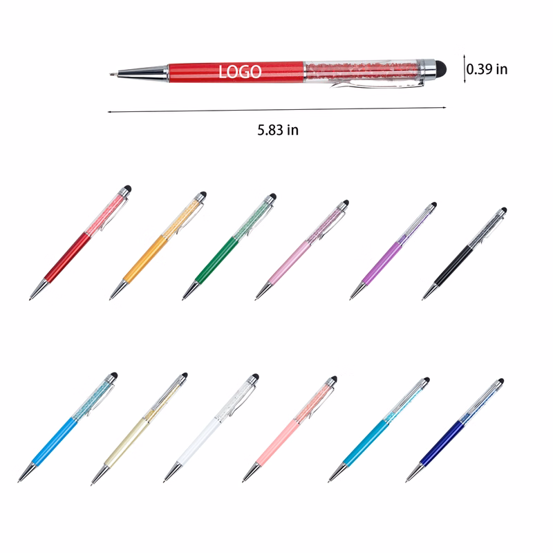 Crystal Capacitor Metal Ball Pen