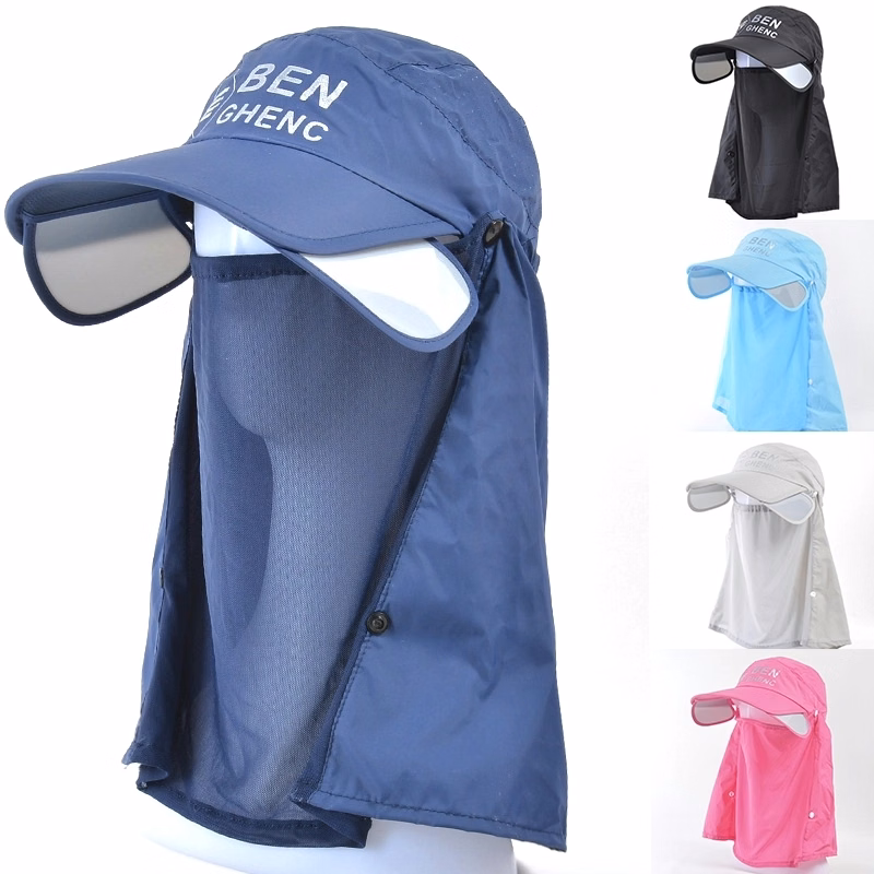 Outdoor Upf50+ Mesh Sun Hat Wide Brim Fishing Cap