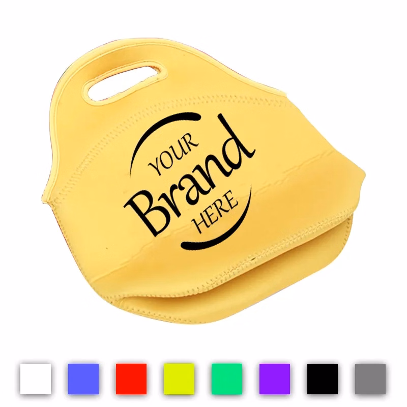Insulated Neoprene Zipper Lunch Tote Bag