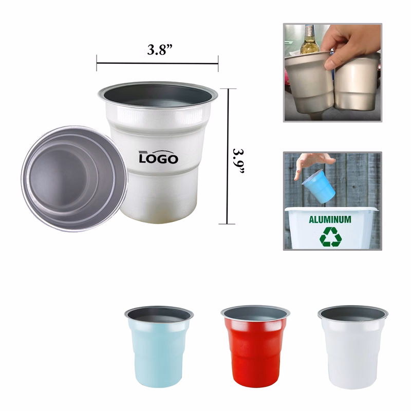 MOQ50 16oz Aluminum Party Cups for Outdoor Events