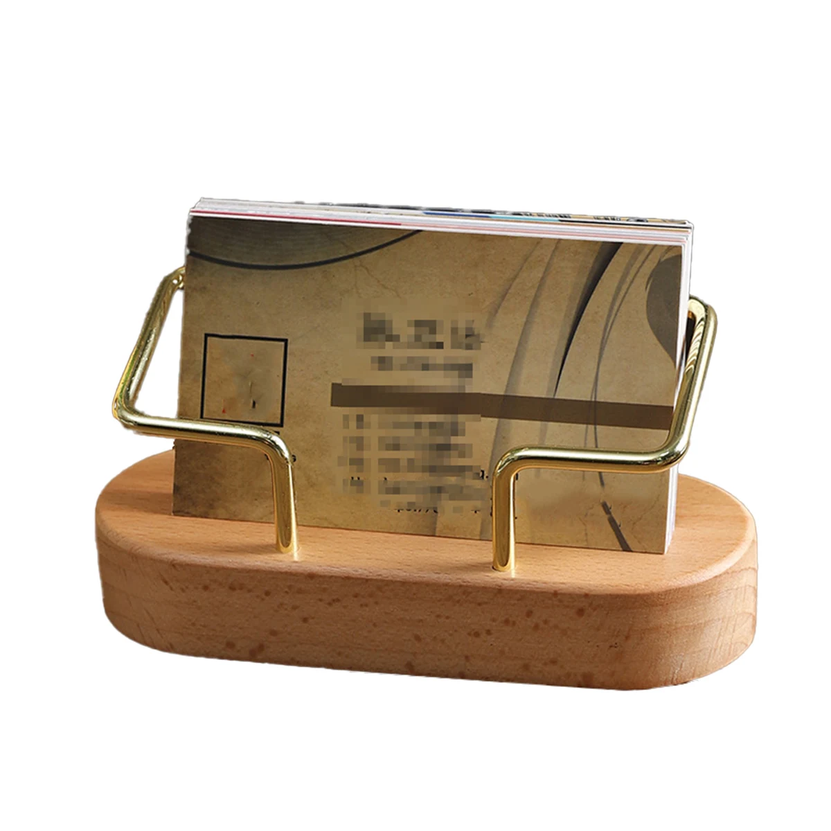 MOQ100 Solid Wood Business Card Holder 1