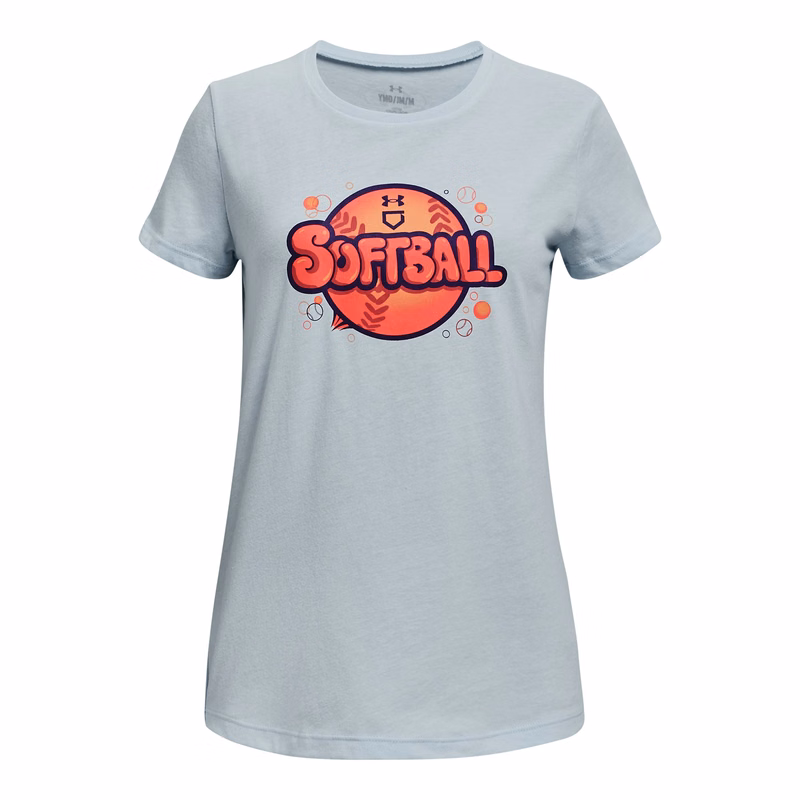UA Softball Bubbles Girls' Short Sleeve