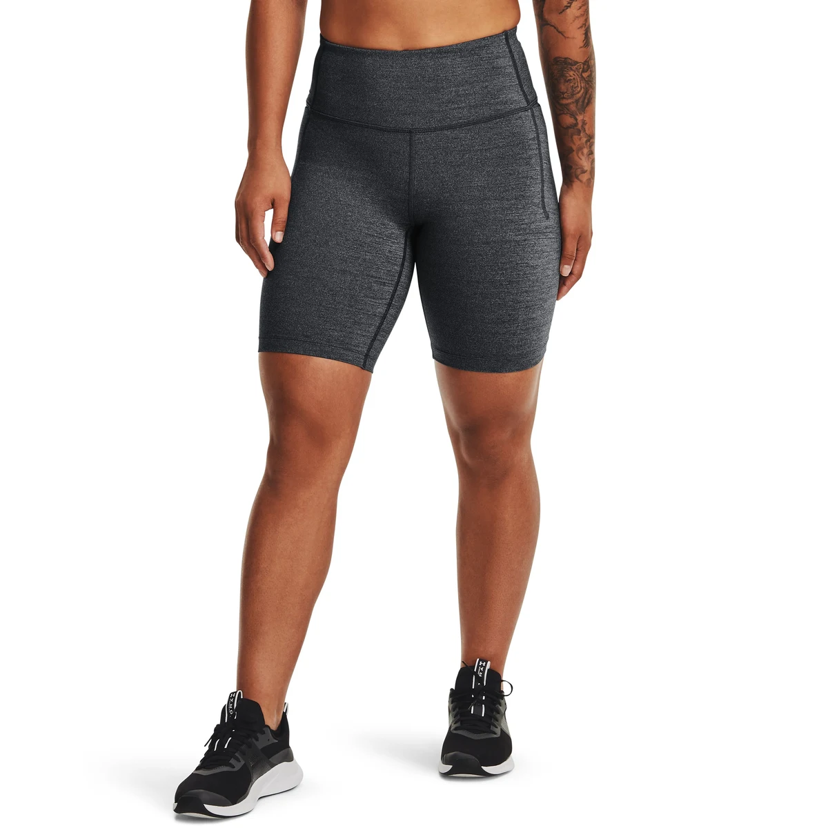 Women's UA Meridian Heathered Bike Shorts 1