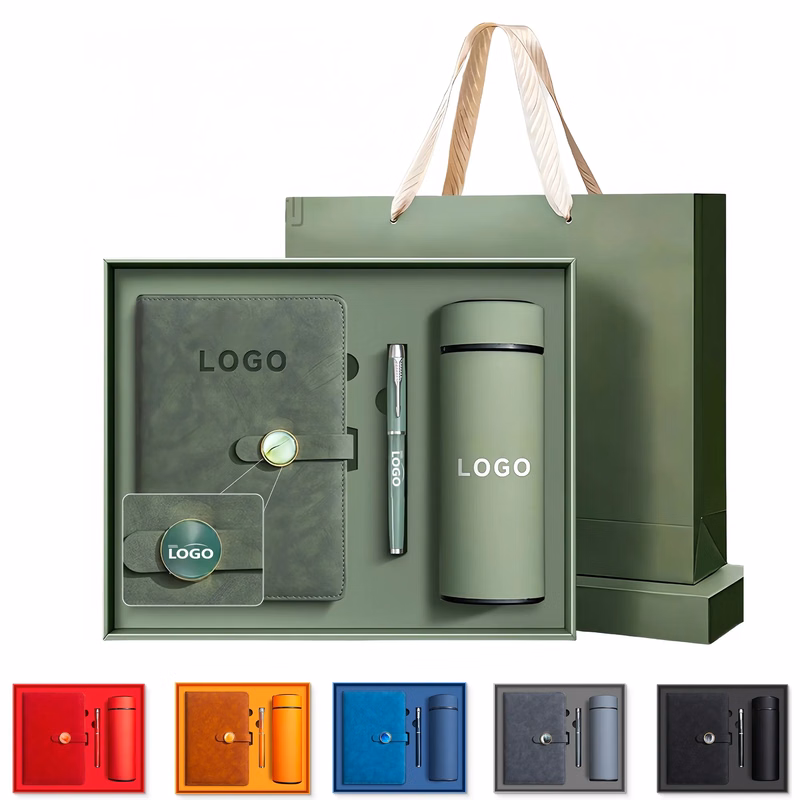 Corporate Gift Set With Notebook, Pen And Insulated Tumbler