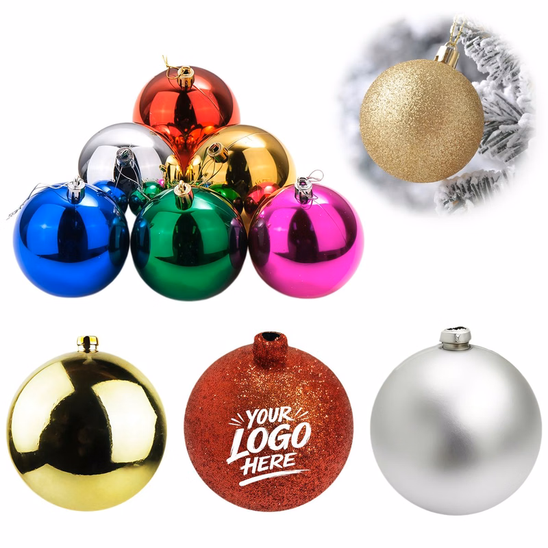 Electroplated Christmas Ball Ornament With Glossy Matte Glit