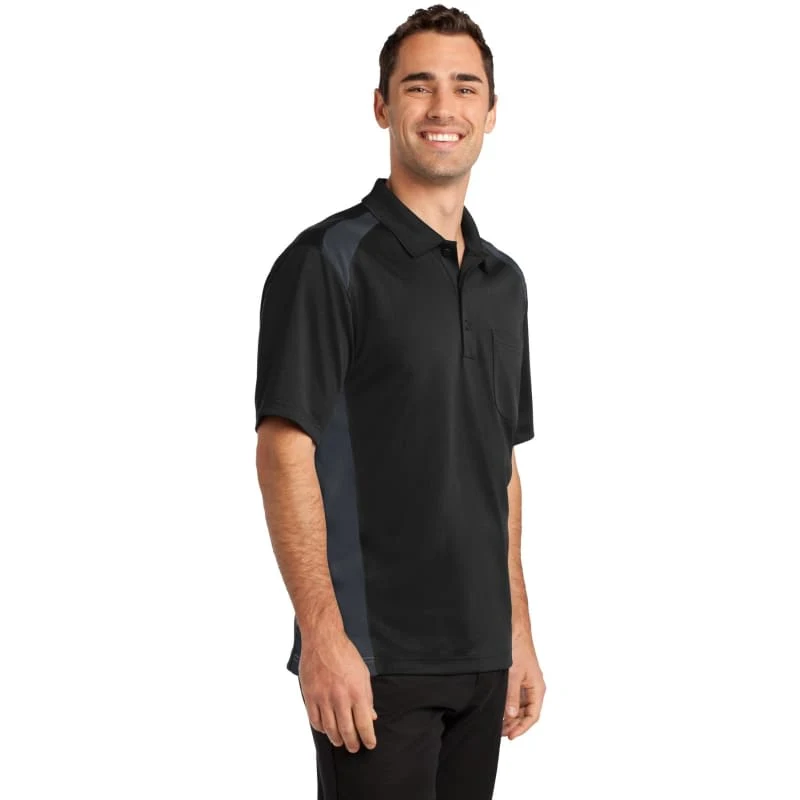 CornerStone Select Snag-Proof Two Way Colorblock Pocket Polo. 1