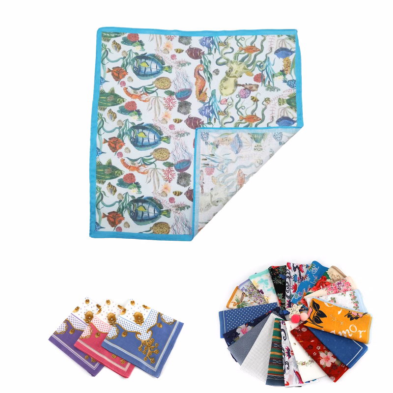 Multifunctional Cotton Square Bandanas