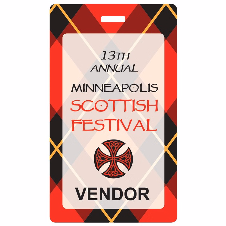 USA Made Laminated Paper Event Badge  20mil Budget-Friendly (2.625"x4.5") Rectangle