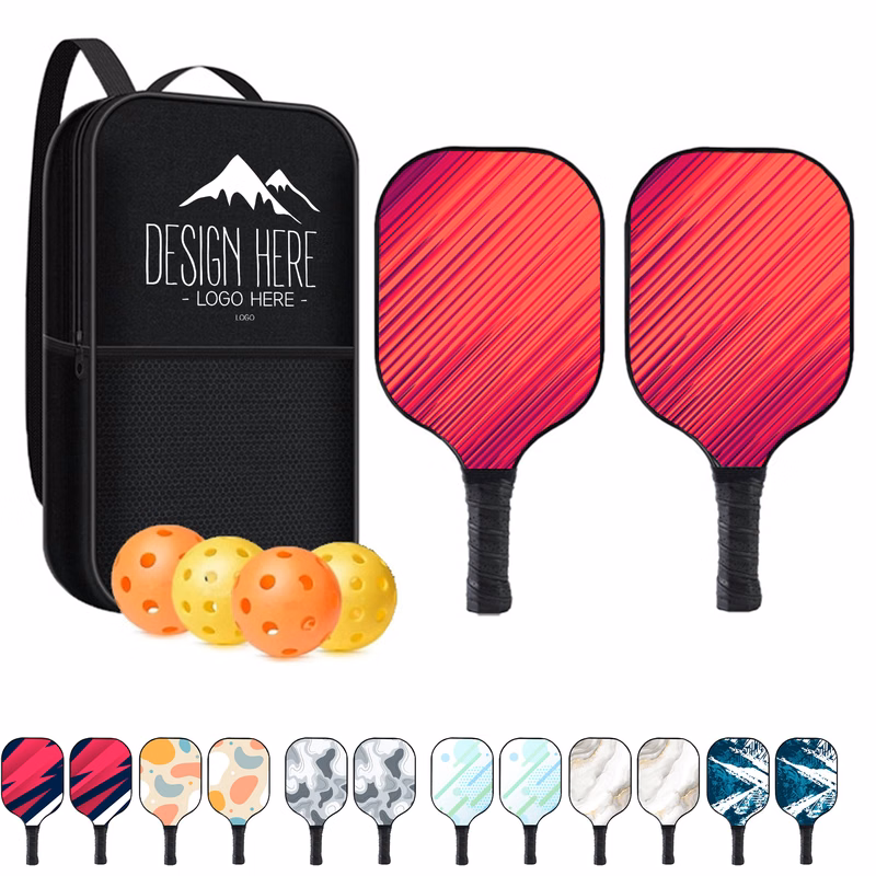 4 Pickleball Paddles 2 Balls Racket With Bag