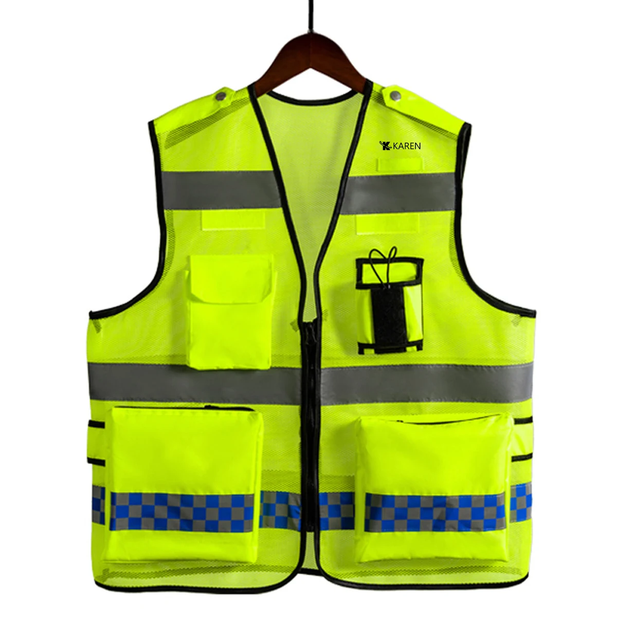 Soft Breathable Reflective Safety Vest w/ Pockets 1