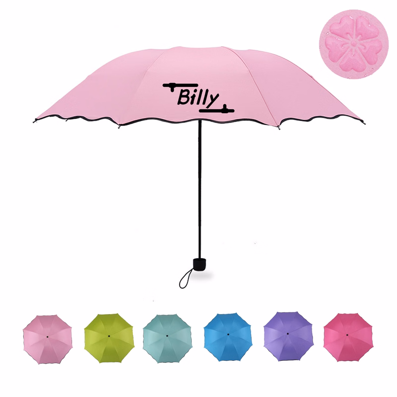 Blooming Material Travel Foldable Compact Umbrellas