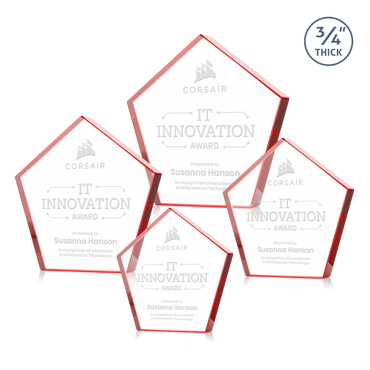 Belmar Pentagon Award - Red 1