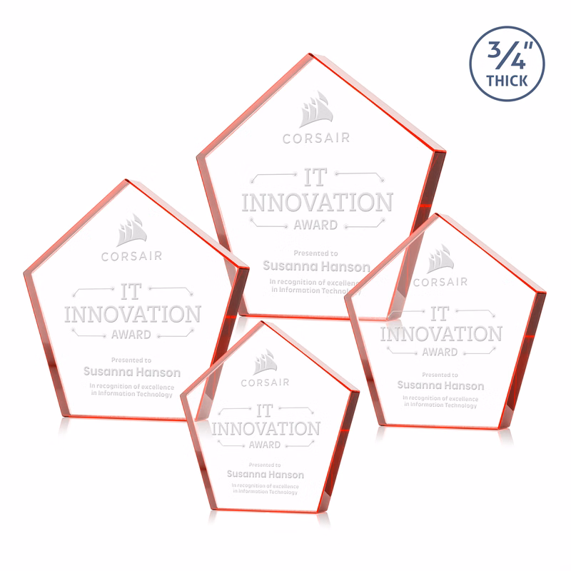 Belmar Pentagon Award - Red