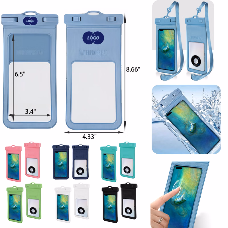 MOQ 50 PCS Convenient Lanyard Waterproof Phone Pouch