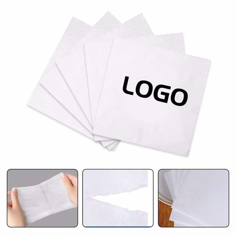 9" x 9" Premium Virgin Wood Pulp Cocktail Napkins